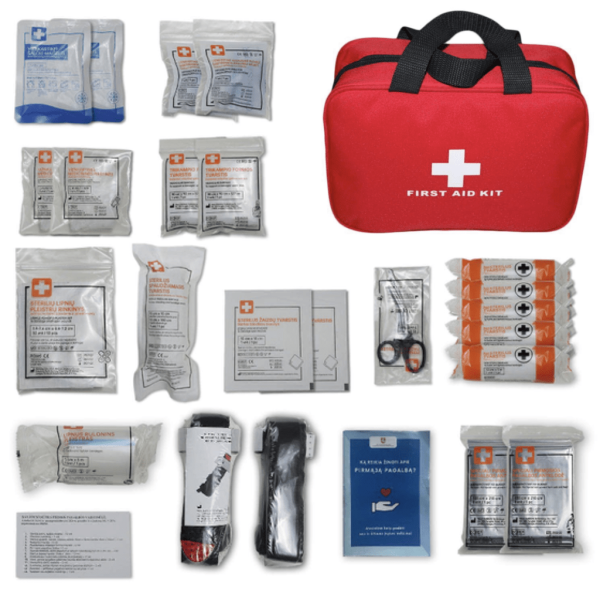 Naujos komplektacijos pirmosios pagalbos rinkinys militra2 Naujos komplektacijos pirmosios pagalbos rinkinys militra2
