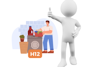 H12 skalbima ir sausa chemini valyma atliekantys darbuotojai