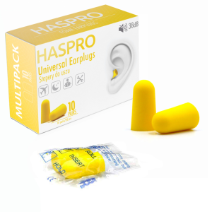 Ausu kistukai HASPRO MULTI10 MINT, 10 poru geltoni.militra Ausu kistukai HASPRO MULTI10 MINT, 10 poru geltoni.militra