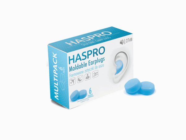HASPRO silikoniniai ausu kistukai (27dB) - 6 poros.melyni militra.3 HASPRO silikoniniai ausu kistukai (27dB) 6 poros.melyni militra.3