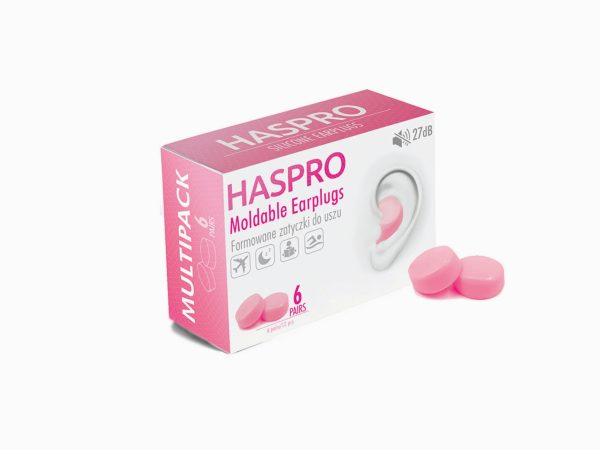 HASPRO silikoniniai ausu kistukai (27dB) - 6 poros.roziniai militra.3 HASPRO silikoniniai ausu kistukai (27dB) 6 poros.roziniai militra.3