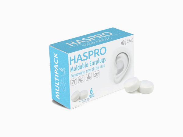 HASPRO silikoniniai ausu kistukai (27dB) balti militra - 6 poros 1 HASPRO silikoniniai ausu kistukai (27dB) balti militra 6 poros