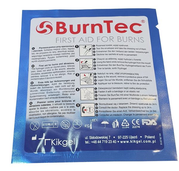 Hidrogeliniai Tvarsciai nuo nudegimu BurnTec