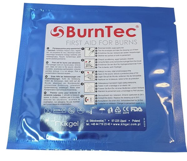 Hidrogeliniai Tvarsciai nuo nudegimu BurnTec.12x12cm.2