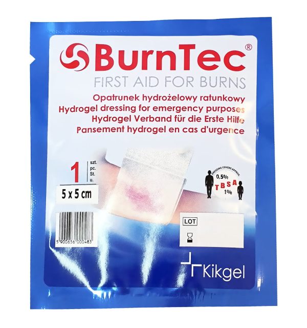 Hidrogeliniai Tvarsciai nuo nudegimu BurnTec.5x5 cm