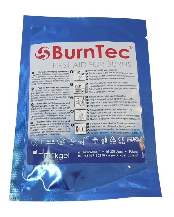 Hidrogeliniai Tvarsciai nuo nudegimu BurnTec.6x12 cm.