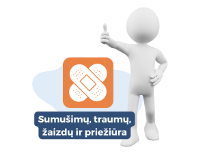 Sumušimų, traumų, žaizdų ir odos priežiūra