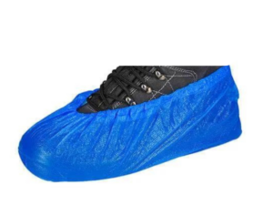 Vienkartiniai antbačiai CPE, žemi, mėlyni (100vnt)